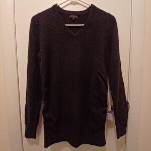 Quince 100% Mongolian Cashmere V- Neck Sweater In Black- Size S